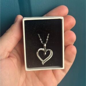 Dazzling Silver Heart Necklace